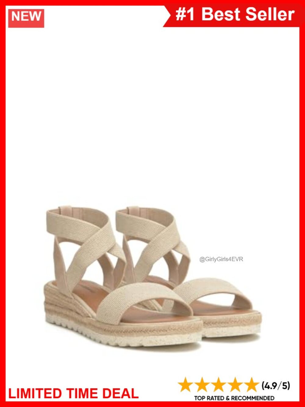 Lucky Brand Thimba Cross Strap Espadrille Wedge Sandal